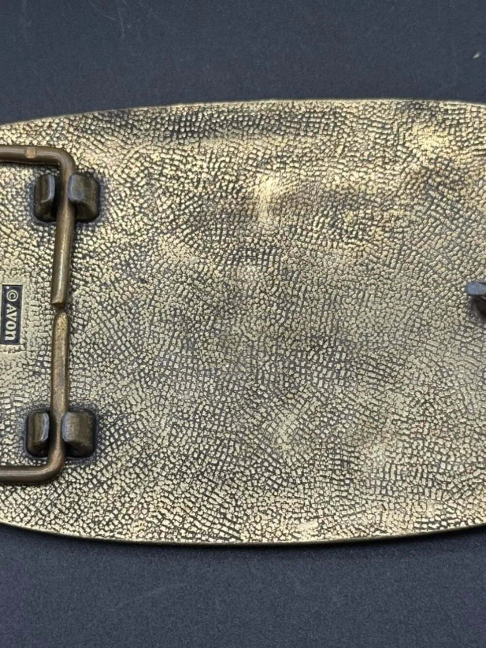 Avon Vintage Biplane Belt Buckle Brass Tone Aviation Collectible 1970s